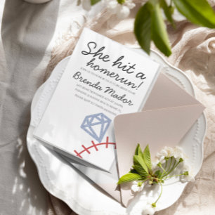Invitation Thème de mariage baseball Home Run
