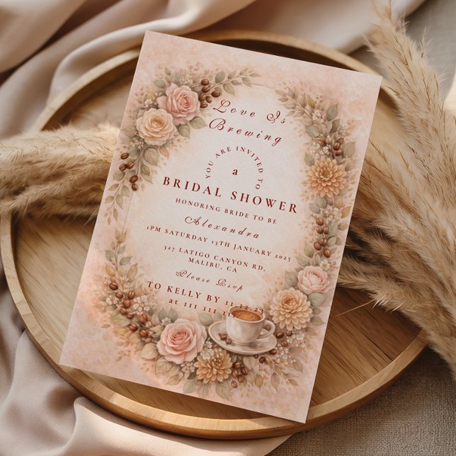 Invitation Thème de mariage café (Créateur téléchargé)