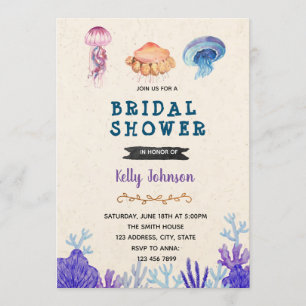 Invitation Thème de mariage de jellyfish anniversaire