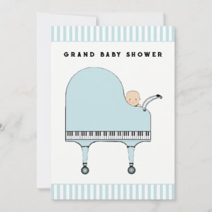 Invitation Thème de musique pour Baby Shower