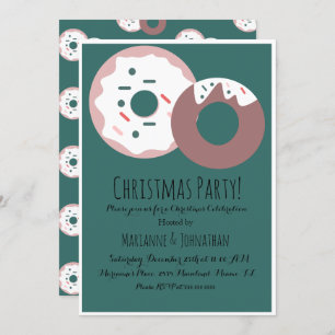 Invitation Thème de Noël Saupoudré de beignes