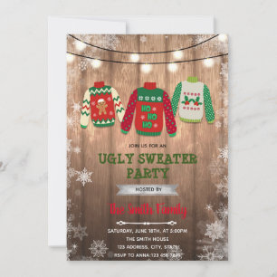 Invitation thème de pull moche de Noël