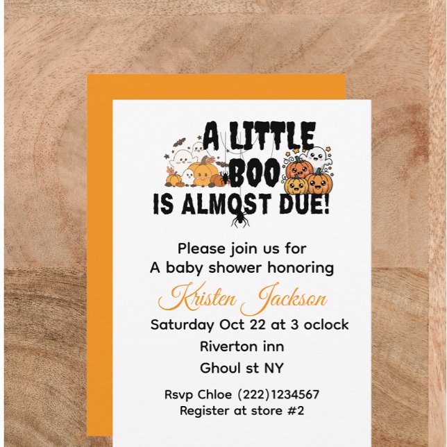 Invitation thème de shower de bébé d'octobre (Créateur téléchargé)