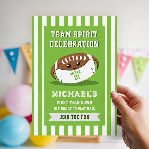 Invitation Thème de sport de football Premier anniversaire