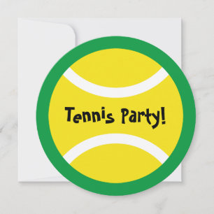 Invitation Thème de tennis pour les enfants en ronde Invitati