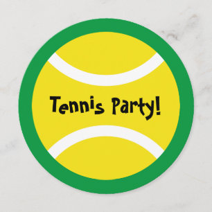 Invitation Thème de tennis pour les enfants en ronde Invitati