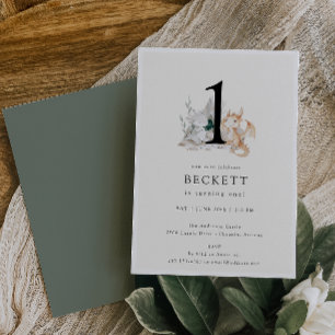 Invitation Thème Dragon mignonne Première fête d'anniversaire