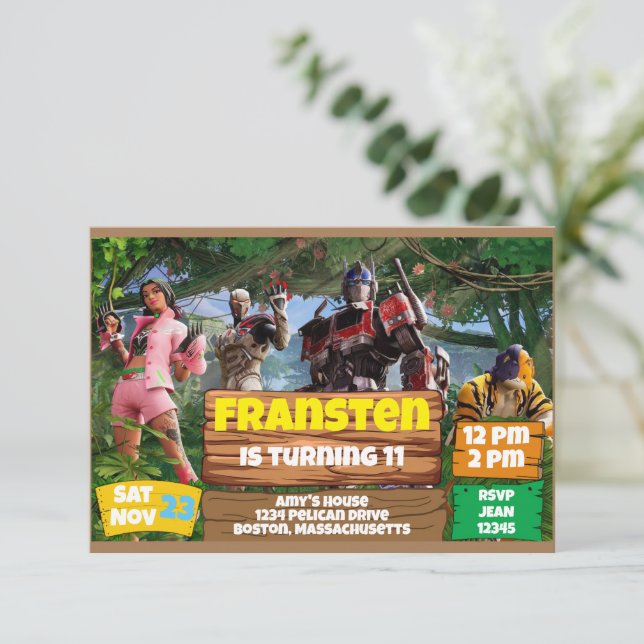 Invitation Thème du jeu (Debout devant)