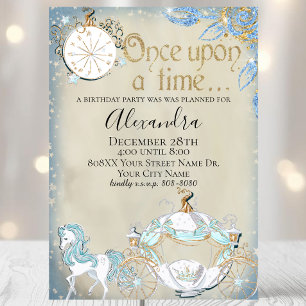 Invitation Thème élégant de conte de fées Cendrillon