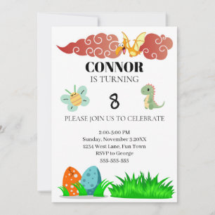 Invitation Thème Enfants Dinosour Anniversaire