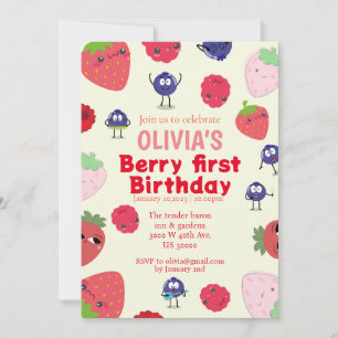 Invitation Thème fruit pour 1er anniversaire
