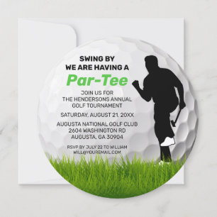 Invitation Thème Golf   Événement de retraite sur un parcours