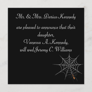Invitation Thème Halloween "Désir Webbed"