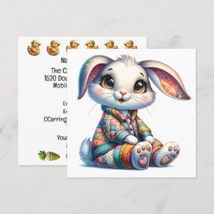 Invitation Thème Lapin de Pâques Précieux