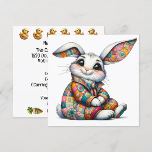 Invitation Thème Lapin de Pâques Précieux