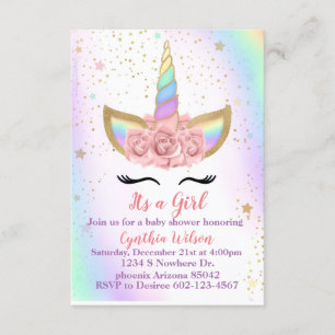 Invitation Thème Licorne