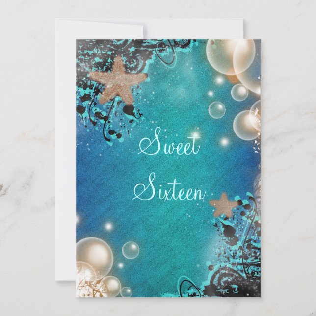 Invitation Thème mariage anniversaire de fête sur la plage (Devant)