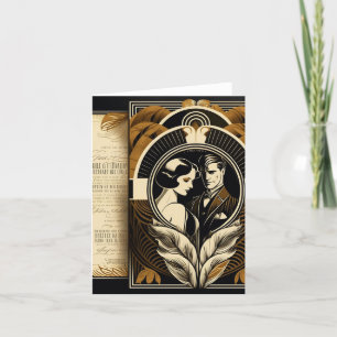 Invitation Thème mariage Art déco