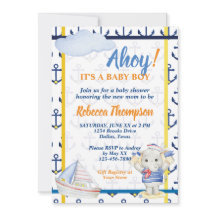 Thème marin mignon pour une baby shower garçon