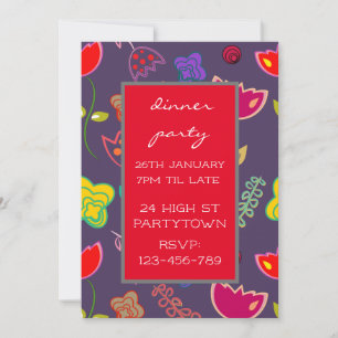 Invitation Thème moderne coloré thème motif design