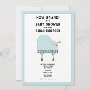 Invitation Thème Musique baby shower