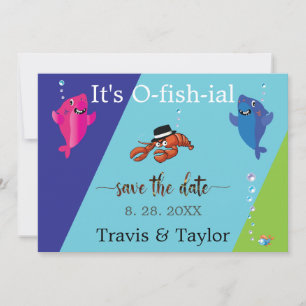 Invitation Thème Poisson mariage Homard Homard Mobster Enregi
