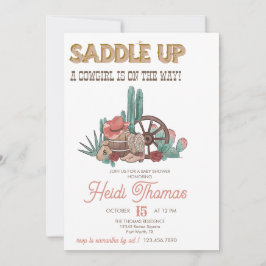 Invitation Thème Rodeo | Baby shower occidental
