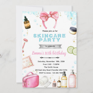 Invitation thème spa de soins de la peau