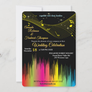 Invitation Thèmes de célébration pour les amoureux de la musi