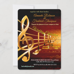 Invitation Thèmes de célébration pour les amoureux de la musi