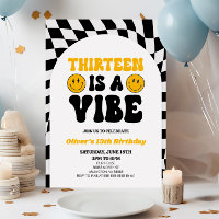 Thirteen Is A Vibe Retro First 13th Birthday Party