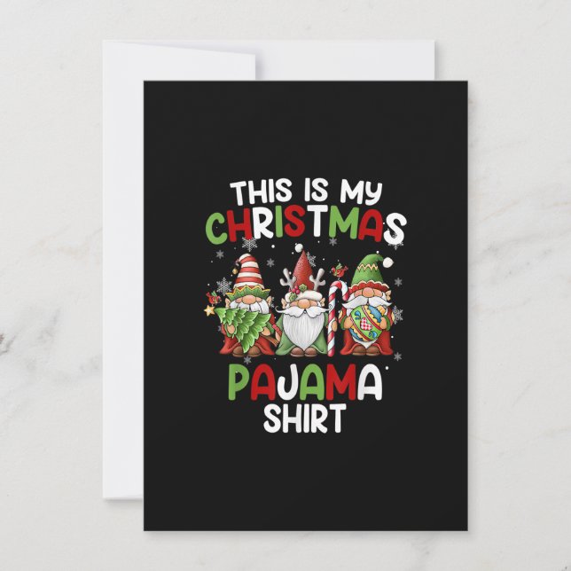 Invitation This Is My Christmas Pajama Shirt Gnomies Gnome Xm (Devant)