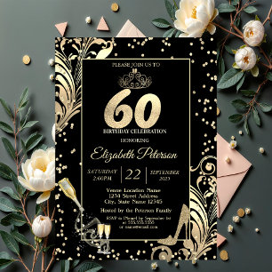 Invitation Tiara Parties scintillant Talons Diamants Tourbill