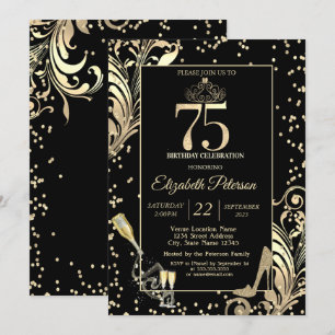 Invitation Tiara Parties scintillant Talons Diamants Tourbill