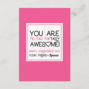 Invitation Tic Tac Toe Valentine personnalisable