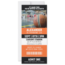 Ticket de Basketball pour un Anniversaire