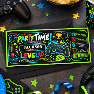 Invitation Ticket pour l'anniversaire de 10 ans du joueur de