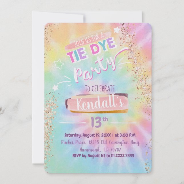 Invitation Tie-Dye (Devant)