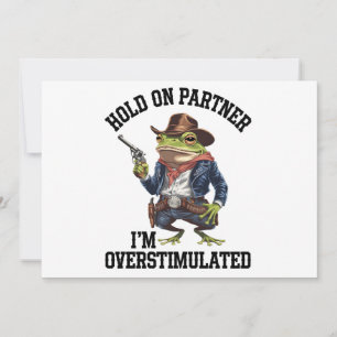 Invitation Tiens-toi partenaire je suis cowboy grenouille sur