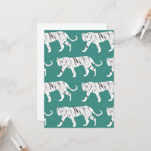 Invitation Tigre turquoise