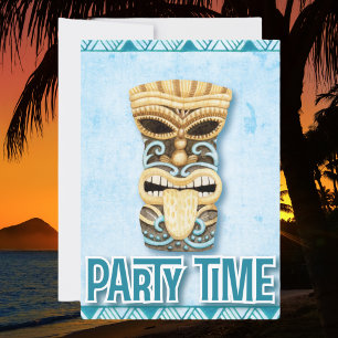 Invitation Tiki Hawaiian Luau