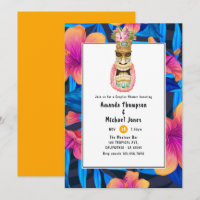 Tiki Luau Été Plage Couple Shower