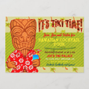 Invitation Tiki Time Luau Cookout Party