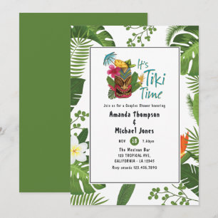 Invitation Tiki Time Luau Été Plage Cérémonie de Couple