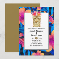 Tiki Time Luau Summer Beach Couples Douche