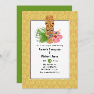 Invitation Tiki Time Luau Summer Beach Couples Douche
