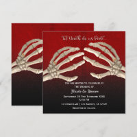 Til Death Blood Red Skeleton Gold Mariage Mariage