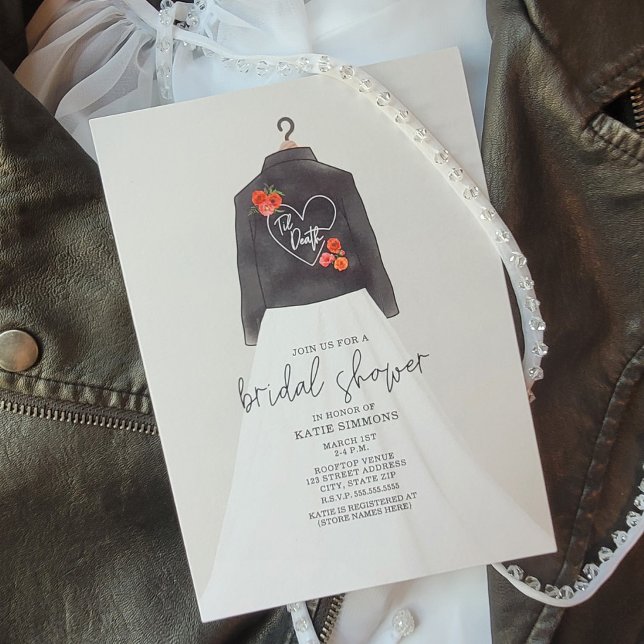 Invitation Til Death Veste en cuir Mariage robe nuptiale (Créateur téléchargé)