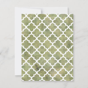 Invitation Tile marocaine Trellis Patterm sur le marbre vert 
