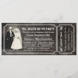 Invitation Till Death Do Us Party Engagement Party Billets